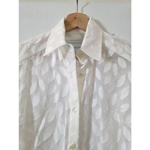 Danielle rollins Elsie Shirt in Fil Coupe $396 Sz S - Picture 4 of 11